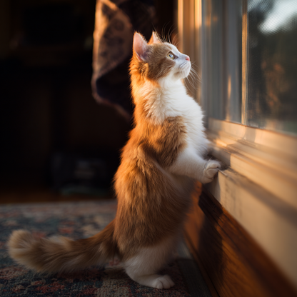 Munchkin Cat Window Gazing - Diamond Painting