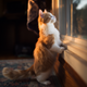 Munchkin Cat Window Gazing - Diamond Painting