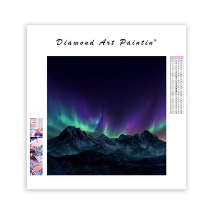 Aurora Mountains - Diamond Painting