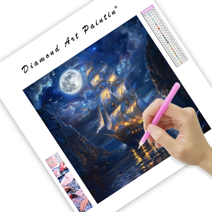 Moonlit Voyage – Diamond Painting
