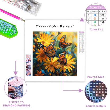 Meadow Butterflies - Diamond Painting