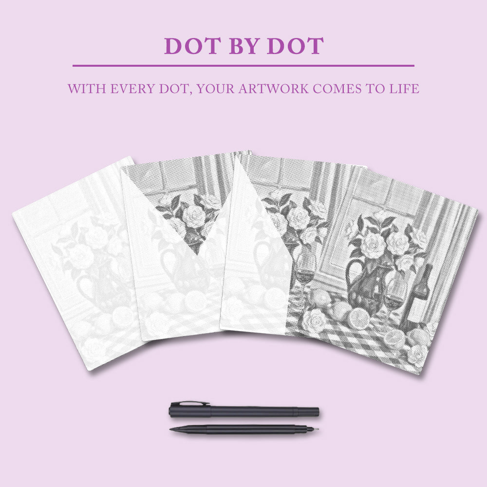 A Cozy Table - Dot Painting