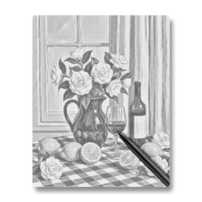 A Cozy Table - Dot Painting