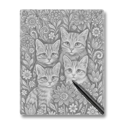 Bohemian Cats - Dot Painting