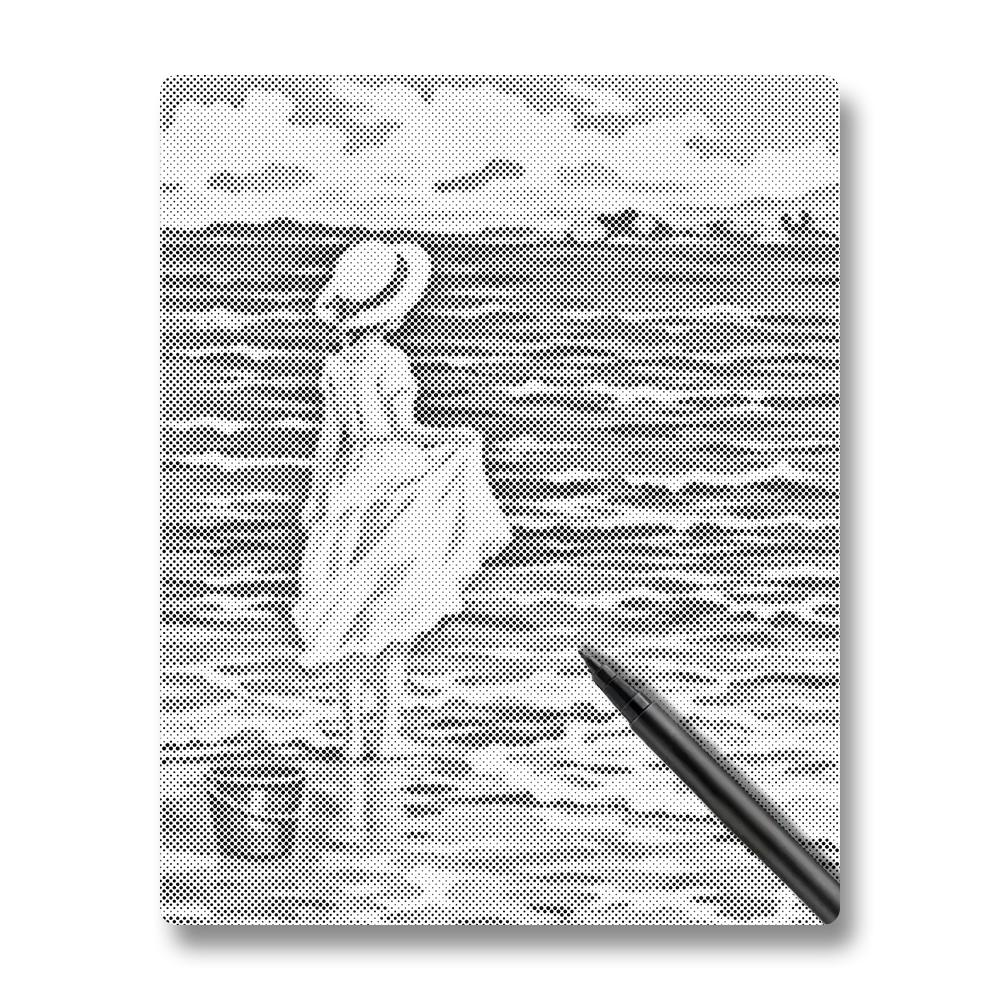 Girl on Beach - Dot Painting