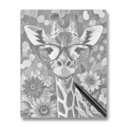 Hipster Giraffe - Dot Painting