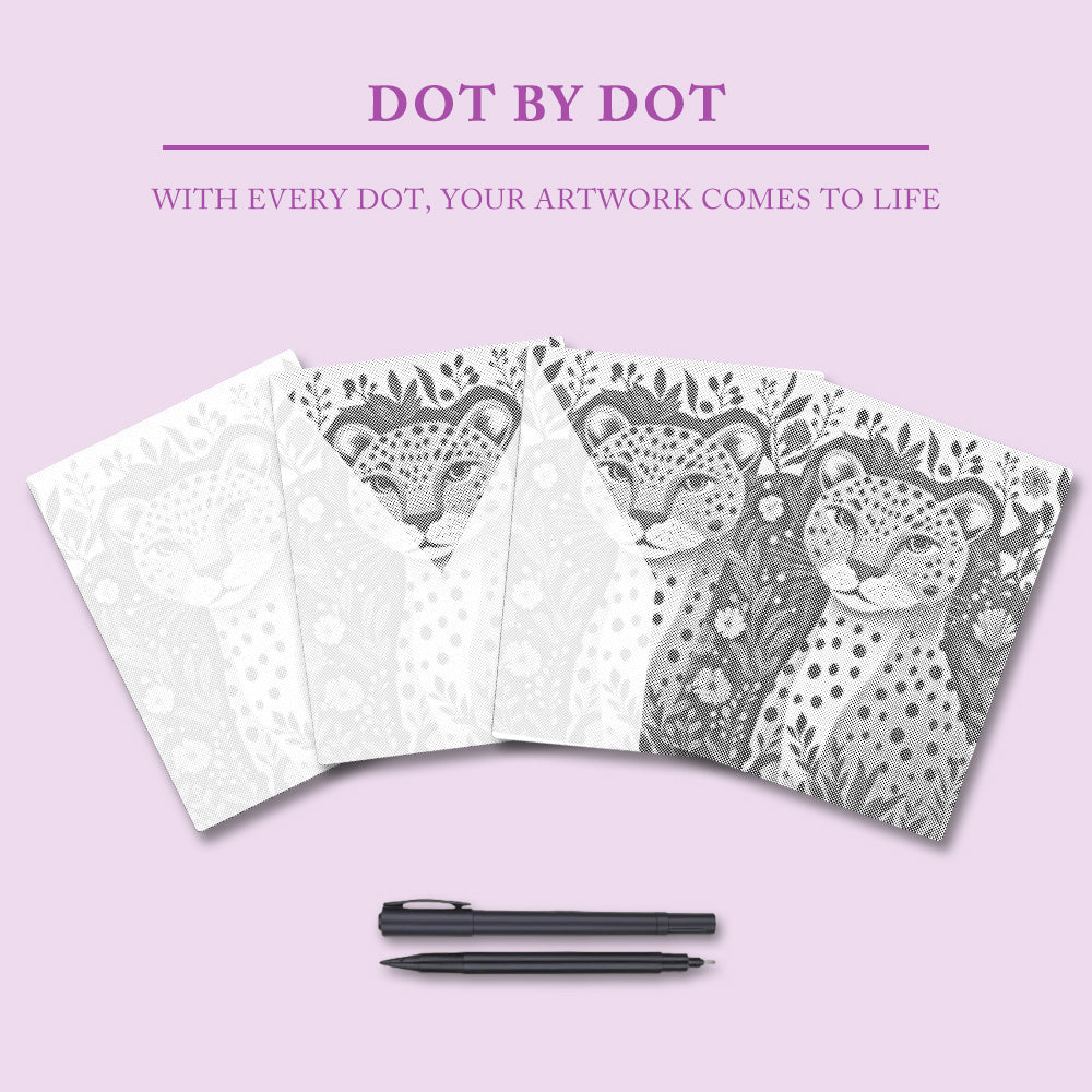 Jungle Leopard - Dot Painting