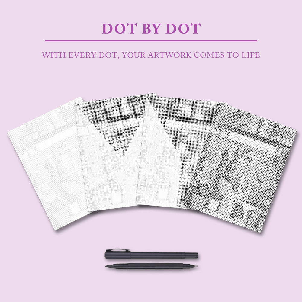 Kitty Reads - Dot Painting