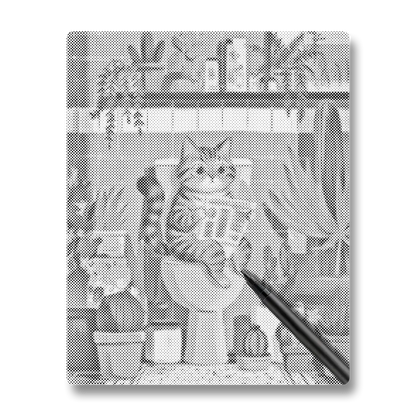Kitty Reads - Dot Painting