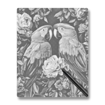Parrot Couple - Dot Painting