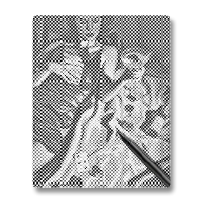 Poker and Drinks - Dot Painting