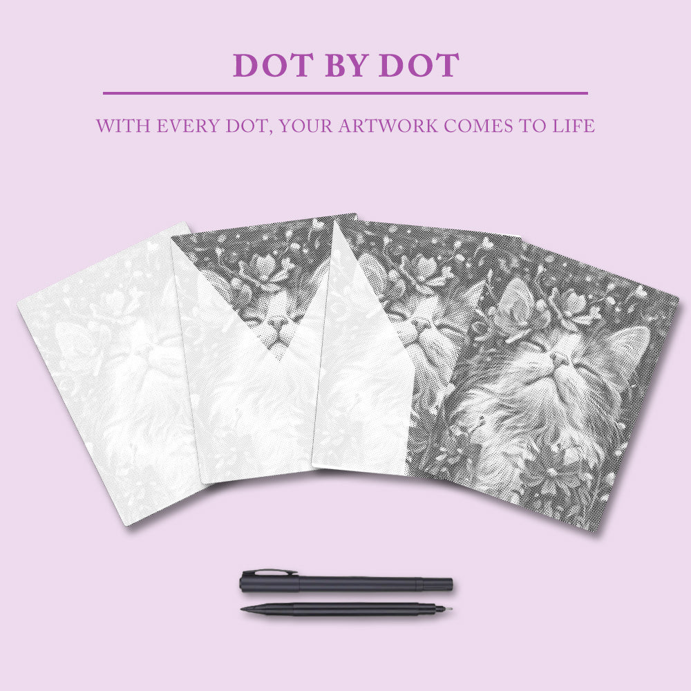 Ragdoll cat - Dot Painting