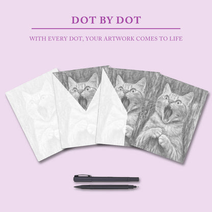 The Scream of Cat - Dot Painting