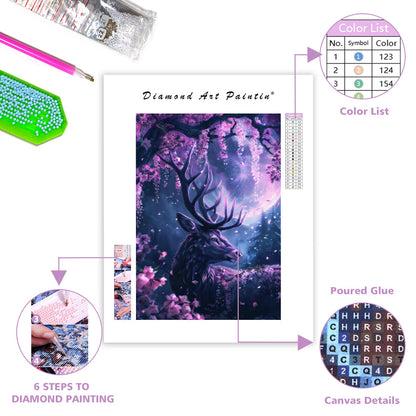 Blossom Stag - Diamond Painting