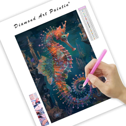 Coral Seahorse - Diamond Painting