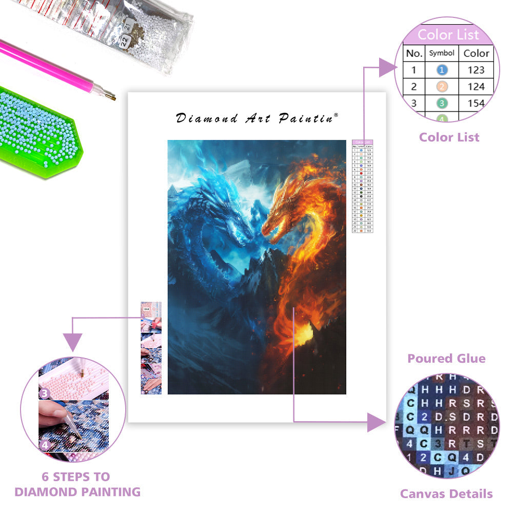 Frostfire Drake - Diamond Painting