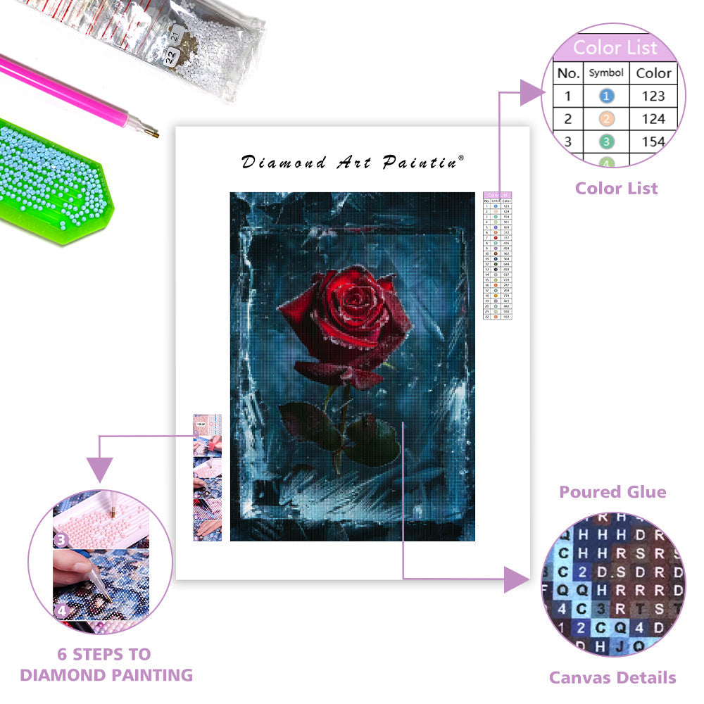 Frozen Rose - Diamond Painting