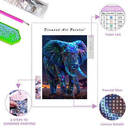 Gemstone Elephant - Diamond Painting