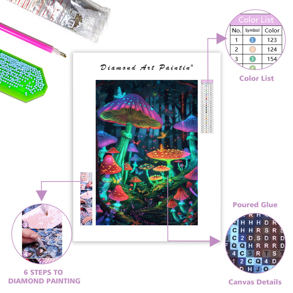 Glowshroom Forest - Diamond Painting