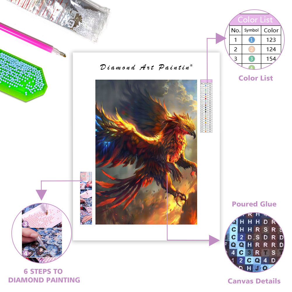 Inferno Griffin - Diamond Painting