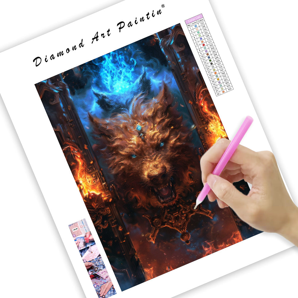 Inferno Hound - Diamond Painting