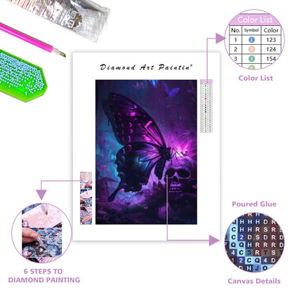 Noir Butterfly - Diamond Painting