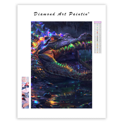 Opal Crocodile - Diamond Painting
