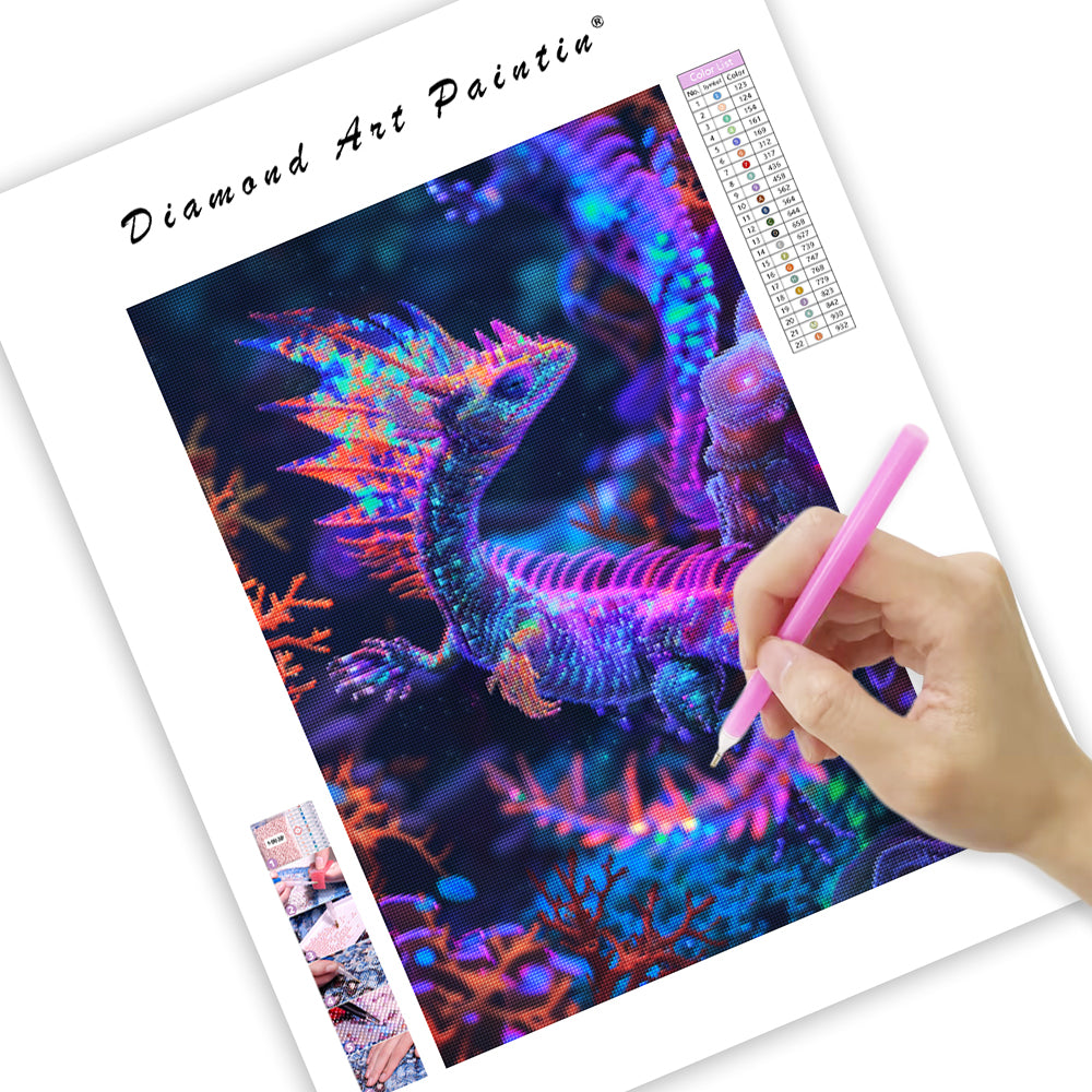 Opal Dragon - Diamond Painting
