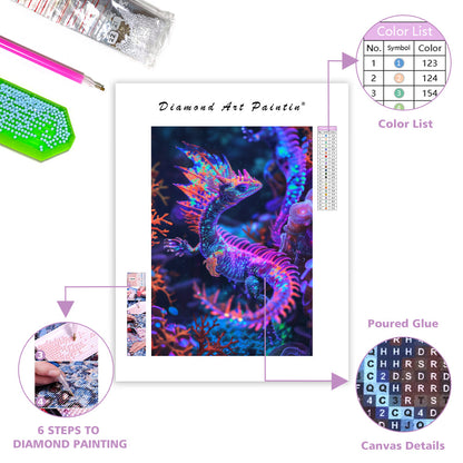 Opal Dragon - Diamond Painting