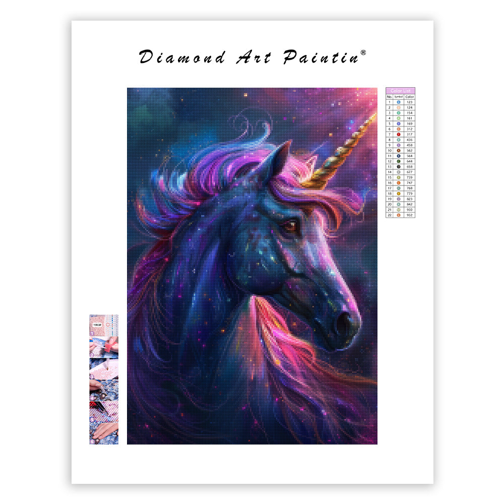 Opal Unicorn - Diamond Painting