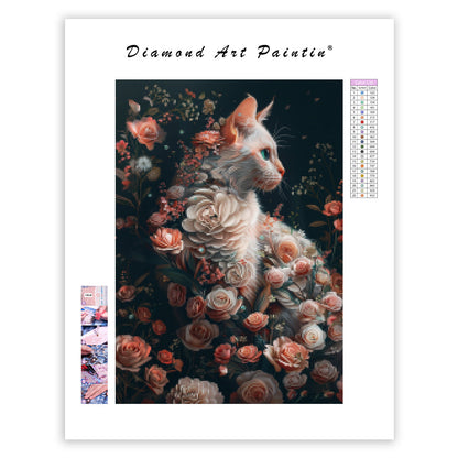 Petal Cat - Diamond Painting