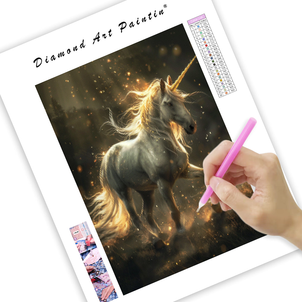 Radiant Unicorn - Diamond Painting