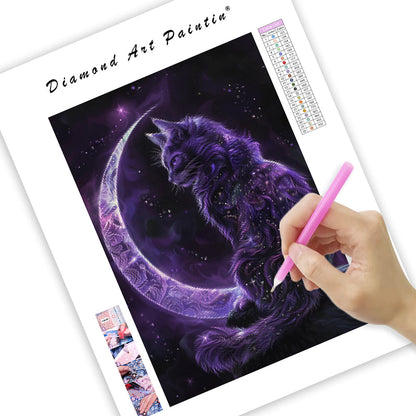 Violet Flame Cat - Diamond Painting