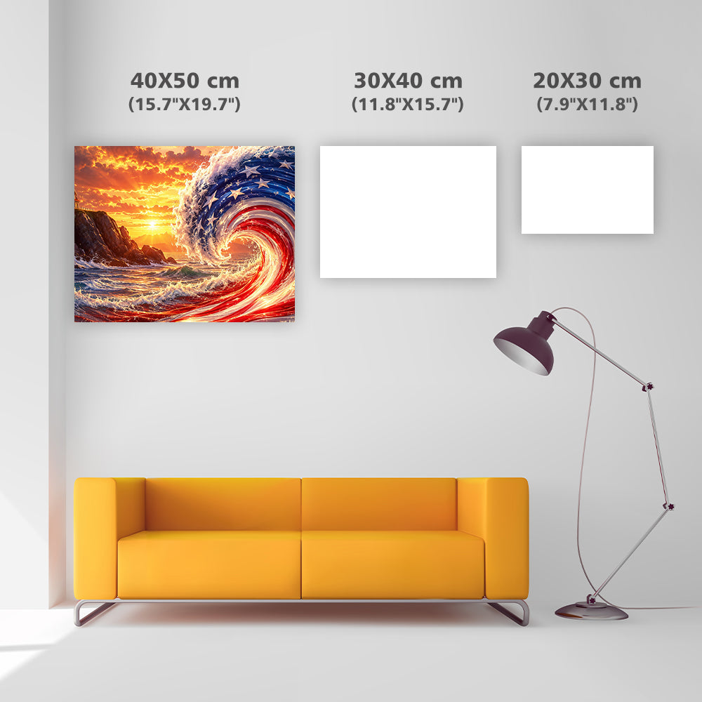 Waves and Lighthouse - Diamond Painting