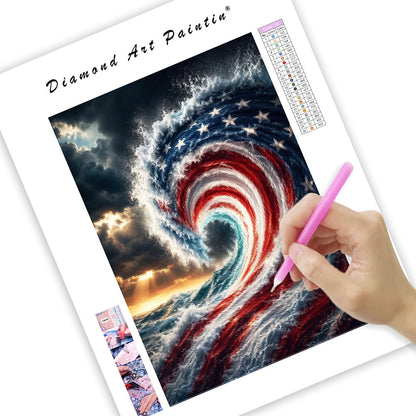 Ocean Wave Flag - Diamond Painting