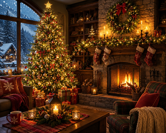 Cozy Christmas Hearth - Diamond Painting