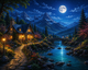 Golden Fox Meadow - Diamond Painting