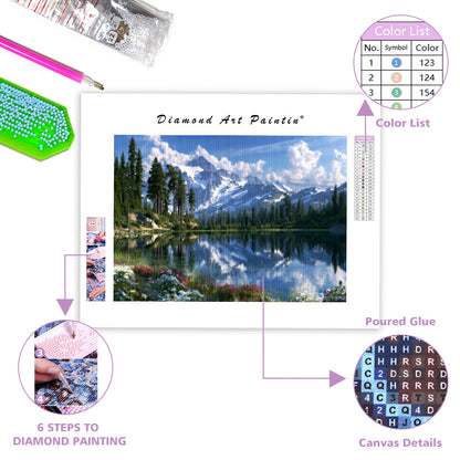 Alpine Lake - Diamond Painting