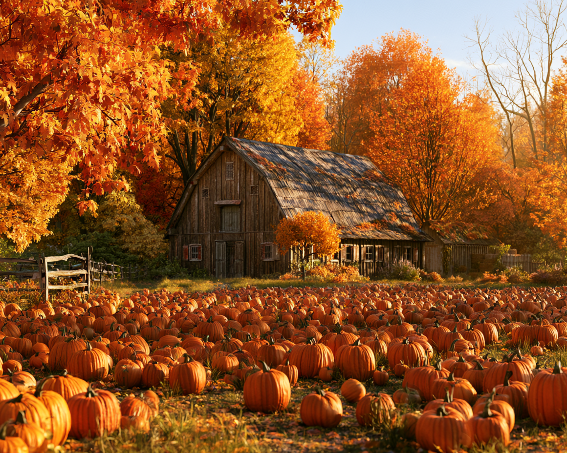 Autumn Pumpkin Farm - Diamond Painting