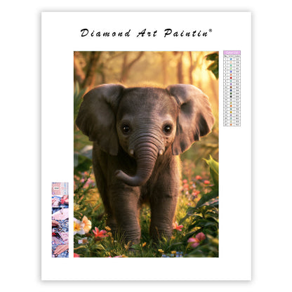 Baby Elephant - Diamond Painting