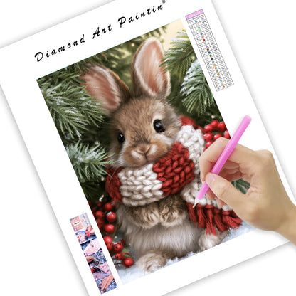 Christmas Bunny - Diamond Painting
