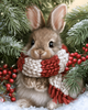 Christmas Bunny - Diamond Painting