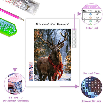 Christmas Deer - Diamond Painting