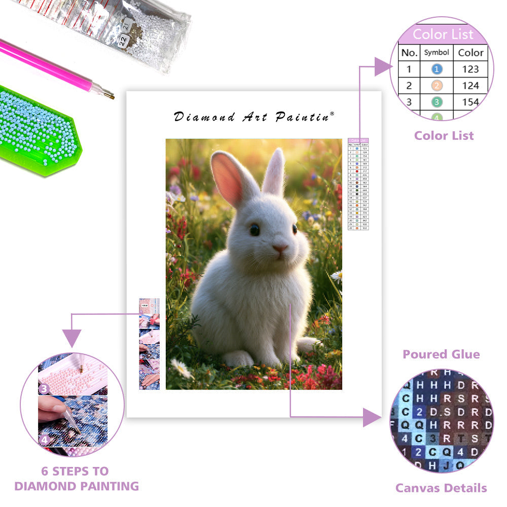 Fluffy Rabbit - Diamond Painting