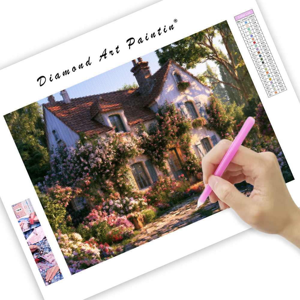 French Garden House - Diamond Painting