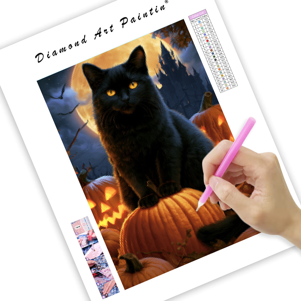 Halloween Cat - Diamond Painting