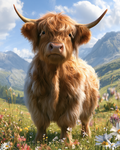 Highland Cow - Diamond Painting