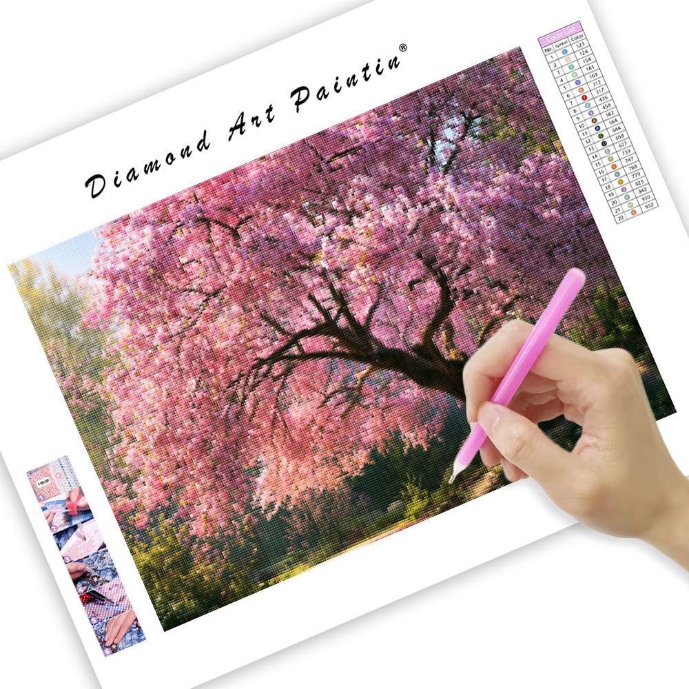 Large cherry blossom tree - Diamond Painting