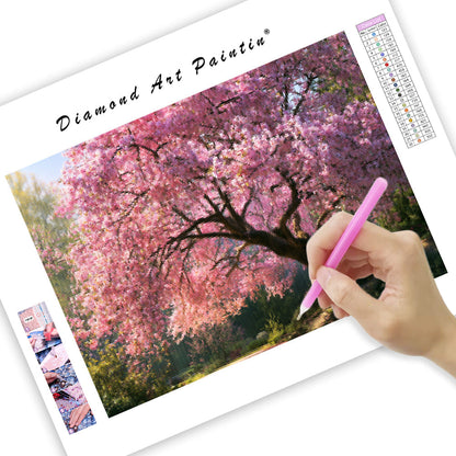 Large cherry blossom tree - Diamond Painting