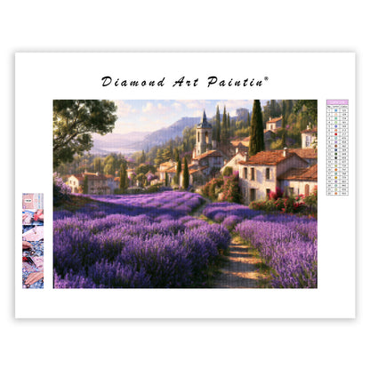 Lavender Village - Diamond Painting